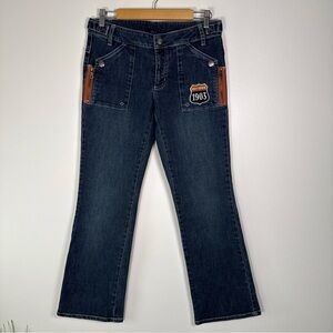HARLEY-DAVIDSON #1903 Bootcut Denim Jeans Women’s Size 6 Stretch Low Rise